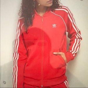 Adidas Women’s red track jacket